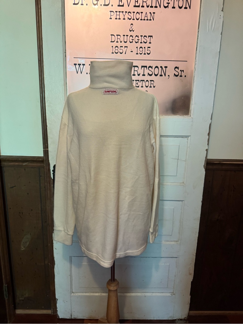 Simpson Men's Cream Turtleneck Sweater - Soft High Neck